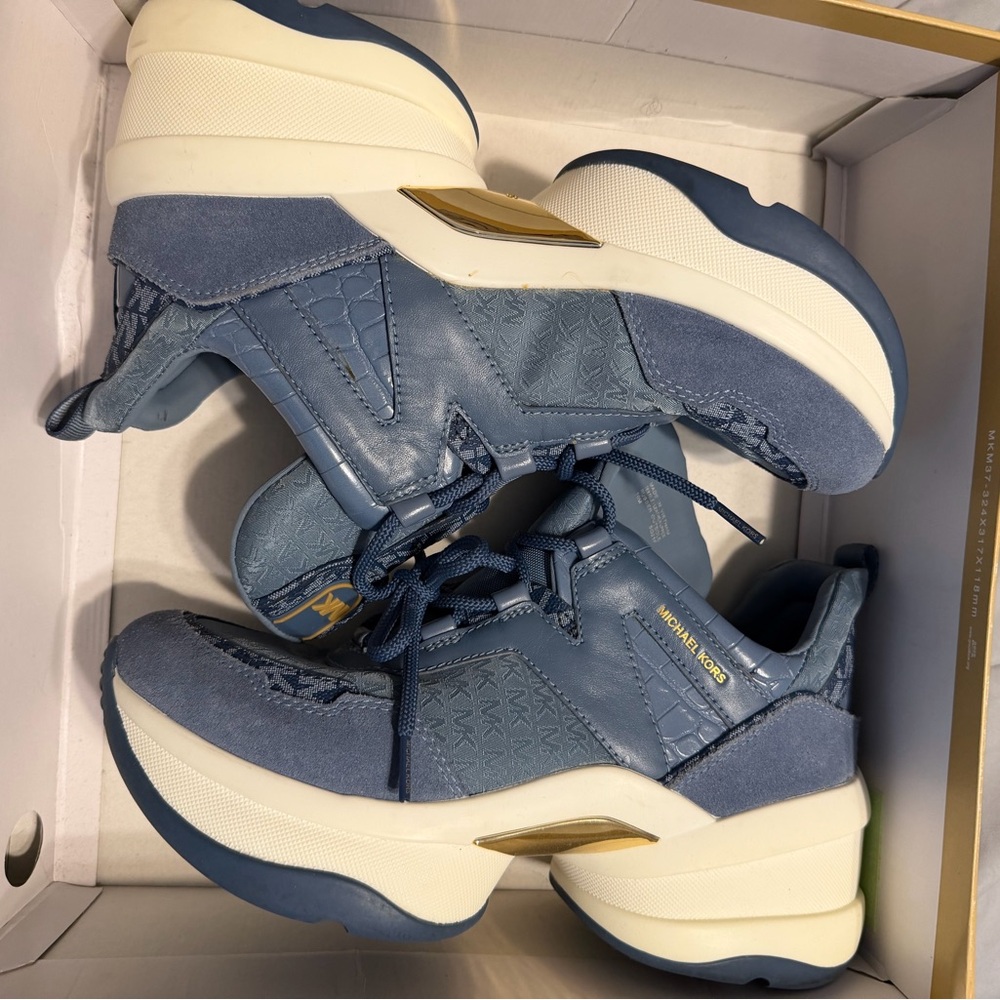Michael Kors Denim Blue Chunky Sneakers